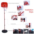 thumbnail image 4 of Canasta De Basquetbol Para Niños, Canasta Y Tablero De Baloncesto Portátil Meta De Baloncesto Con Soporte Y Base Estable 63-150cm Regulable, Para Jugar En Interiores Y Exteriores, 4 of 7