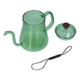 thumbnail image 3 of Glass Coffee Hand Punch Pot, Easy To Clean High Transparency Long Gooseneck  Glass Coffee Pot  For Home Pink,Green,Coffee,Blue, 3 of 8