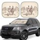 thumbnail image 1 of Balery Cowboys Riding Horses Parasol para parabrisas de coche de 2 piezas | Parasol plegable para parabrisas delantero de coche para la mayoría de sedanes-Large, 1 of 6