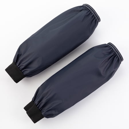 Firefly Hope 3-Pair Set Waterproof Oilproof PVC Arm Sleeve Protectors, Reusable Forearm Oversleeves for Cleaning Fish & Kitchen Cooking, Navy Blue
