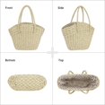 thumbnail image 2 of Kukuzhu Women Straw Beach Tote Bag Handmade Woven Shoulder Bag Top Handle handbag for Summer, 2 of 6