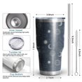 thumbnail image 6 of 30oz Dark Blue Sun Moon Cloud Pattern Tumblers Stainless Steel Tumbler with Lid and Straw,Vacuum Insulated Double Wall Travel Tumbler Cups Mug with Cleaning Brush for Coffee,Tea, 6 of 7