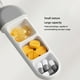thumbnail image 5 of Pastillero extraíble, organizador de pastillas, pequeño, con 3 compartimentos, para viajes diarios, suplementos y cajas de embalaje., 5 of 6