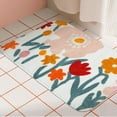 thumbnail image 5 of Cute Floral Bath Mats for Bathroom Floor, Flower Rug Non-Slip Soft Plush Washable Pink Preppy Rug for Tub Shower Bedroom 17""x27"", Medium, 5 of 6