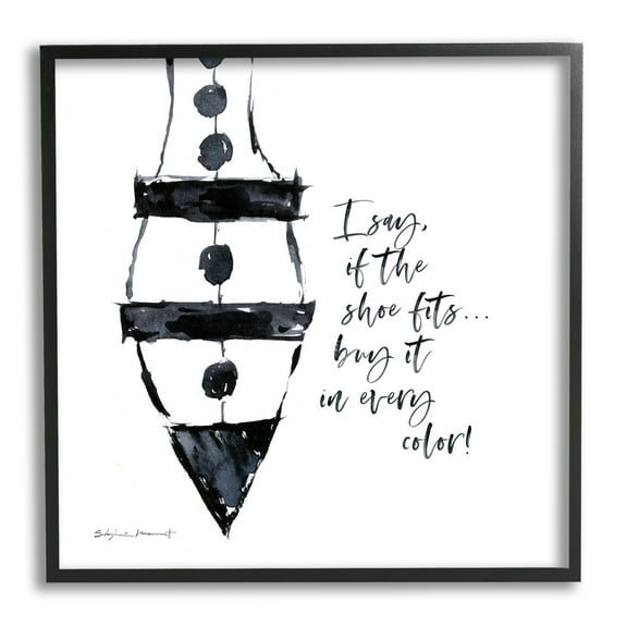 Stupell Industries Shoe Fits Buy Every Color Fashion Heel Glam, 24 x 24, Design by Stephanie Workman Marrott