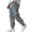 Dark Gray, variant on Tumotour Cargo Pants for Men Elastic Waist Cuffed Pants Athletic Workout Running Joggers Drawstring with Pocket