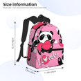 thumbnail image 3 of Goofa Panda Heart Valentine Pink Print Casual Backpack for Women Men,Waterproof High School Bookbag,Lightweight Travel Daypack,Classic College Backpack,Laptob Backpack, 3 of 6
