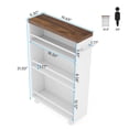thumbnail image 6 of MAYEERTY 4-Tier Slim Rolling Storage Cart, Lockable Wheels Narrow Gap Organizer for Kitchen Bathroom Office, 6 of 6