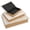 Grey, variant on FUIN Set of 3 Modern Black Faux Linen Book Hidden Storage Boxes, Black