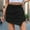 Black, variant on Babcutegg Women’s Summer Solid Color Casual Skort – Breathable Stretch A-Line Skirt with Built-in Shorts for Commuting & Everyday Wear Black Size XL