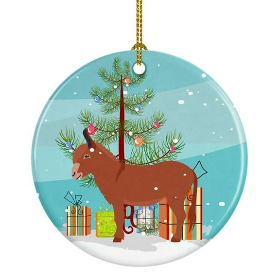 Irish Donkey Christmas Ceramic Ornament