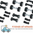 thumbnail image 4 of Wheels-and-Axles-Building-Blocks Set, 90Pcs of Brick Car Vehicle Tires and Chassis Parts Compatible with Major Brand Bricks（Random color of parts）, 4 of 6