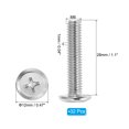 thumbnail image 2 of Uxcell Round Head Phillips Screws, 32 Pack M6-1 x 28mm 304 Stainless Steel 18-8 Full Thread, 2 of 7