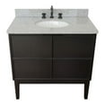 thumbnail image 5 of Bellaterra Home 37" Single vanity in Cappuccino finish top with Gray granite and oval sink, 5 of 8