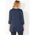 thumbnail image 3 of Catherines Women's Plus Size Petite Shadow Stripe Cardigan, 3 of 6