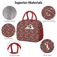 thumbnail image 4 of Womens Red Christmas Santa Pattern Lunch Box for Work,Insulated Lunch Bag for Women,Loncheras Para Mujer,Leakproof Adult Lunch Bag for Work,Beach,Travel,Picnic,Camping, 4 of 7