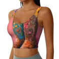 thumbnail image 2 of Balery Cowboy Boots With Flowers Sujetadores deportivos con espalda cruzada para mujer, acolchados, sin costuras, de alto impacto, ideales para yoga, gimnasio, entrenamiento y fitness.-X-Large, 2 of 8