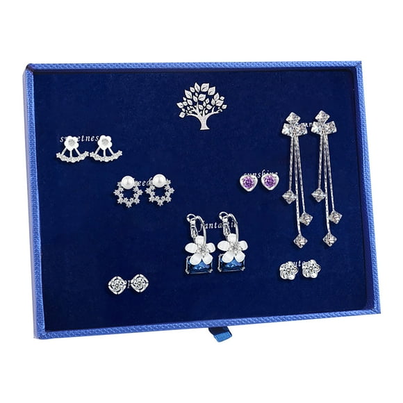 S925 Silver Jewelry Gift Set Ladies Fashion Ear Pin Silver Jewelry Set