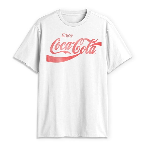 Camisa Coca-Cola para hombre de los ochenta, manga corta, blanca, L