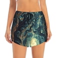 thumbnail image 4 of Lsque Enchanted Forest Skull Path Printed Women's Running Shorts with Liner Pockets,Elastic Quick Dry Workout Athletic Gym Yoga Shorts,Womens High Waist Shorts-X-Large, 4 of 9