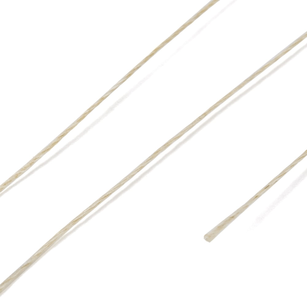 10Roll Round Waxed Polyester Thread String Micro Macrame Cord Twisted Cord for Leather Sewing Stitching Tan 0.3~0.4mm 174.98 Yards(160m)/Roll