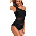 thumbnail image 4 of Traje de baño de una pieza para mujer, elegante bikini moldeador, sexy, guía corporal, traje de baño tankini transparente, talla XL, 4 of 5