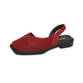 thumbnail image 2 of Miqool Square Toe Faux Leather Loafers for Women Low Block Heel Slip On ankle Strap Casual Dress Shoes, 2 of 9