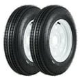 thumbnail image 4 of Heavy-Duty 5.30-12 530-12 530X12  Trailer Tire & Wheel Assembly (Set of 2) –5 Lug White Modular Wheel, Load Range C 6PR, for Utility/Boat/Camper Trailers, 4 of 8