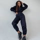 thumbnail image 4 of Conjunto de Mono de para Mujer, Sudadera con Capucha y Cintura Alta Negro M, 4 of 7