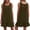 Army Green, variant on ClodeEU Women's Solid Color Crewneck Backless Tie Back Loose Fit Tank Dress ,Casual Sleeveless Knee Length Dress Pink,Womens Plus XL