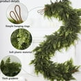 thumbnail image 4 of 6ft Christmas Garlands Thick and Lush Norfolk Pine Garland Real Touch Artificial Faux Greenery Garland for Table, Mantle, Staires, Wall Holiday Indoor Outdoor Christmas Decorations,Green/1PCS, 4 of 9