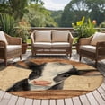 thumbnail image 4 of Round Rug 7Ft Washable Non-Slip, Farmhouse Cow Circle Area Rugs for Living Room Bedroom, Country Vintage Animals Wooden Grain Indoor Floor Mats Carpet Runner for Home Decor Aesthetic, 4 of 8