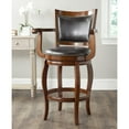 thumbnail image 5 of SAFAVIEH Gitano 46" Bicast Leather Barstool, Sierra/Brown, 5 of 5