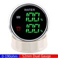 thumbnail image 1 of Digital Dual 52mm Gauge With Warning Water Level Meter+sewage Level Meter For Water Sewage Level Sensor 0-190ohm Htg Boat Car, 1 of 1