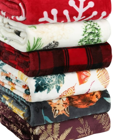 Better Homes & Gardens Oversized Velvet Plush Throw Blanket, 50" x 70", Buffalo Plaid