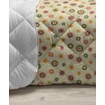 thumbnail image 3 of Flower Down Alternative Comforter, Ornamental Spring Season Blooms with Dotted Background Abstract Antique Pattern, Microfiber Quilt for All Season, 5 Sizes, Multicolor, by Ambesonne, 3 of 3