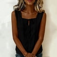 thumbnail image 6 of SwiftWear Women's Square Neck Tank Top Tie-Front Casual Sleeveless Summer Top Elegant & Breathable Everyday Cami​, 6 of 6