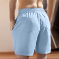 thumbnail image 4 of Abomasnow Men's Casual Shorts 9 inch Inseam Elastic Waist Drawstring Short Lightweight Stretch Summer Beach Shorts with Pockets, 4 of 7