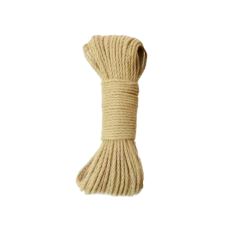 Nautical Rope for Crafts 100 Feet 5mm, Thick Hemp Jute Twine, Brown