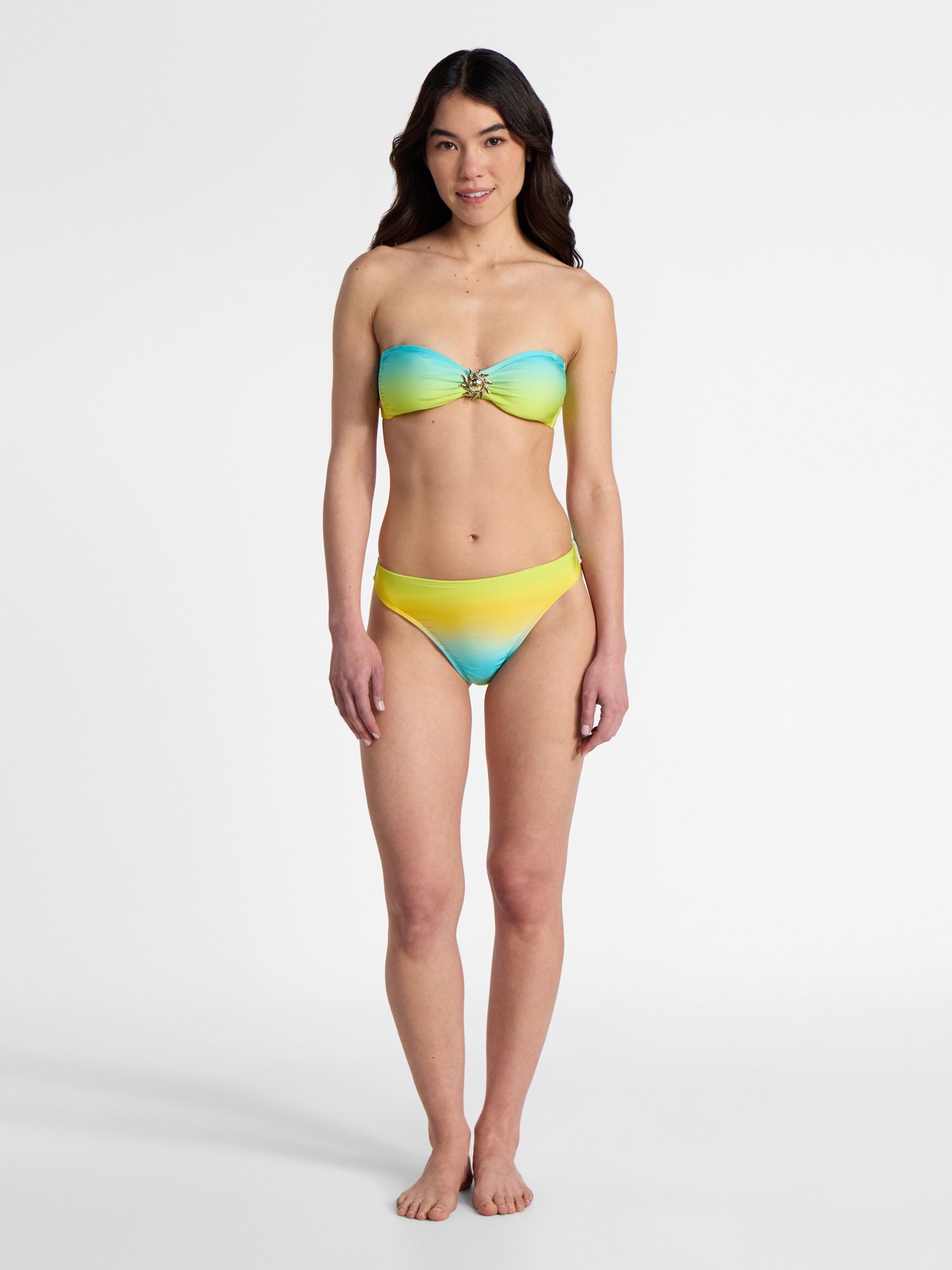 No Boundaries Ombré Bandeau Sun Bikini Top, Women’s