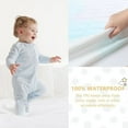 thumbnail image 7 of 2 Pack 28"x52" Waterproof Breathable Crib Mattress Protector, Quilted Fitted Crib Mattress Pad, Noiseless Soft Toddler Mattress Protector, Deep Pocket Fit Up to 11" Crib Mattress Cover, 7 of 7