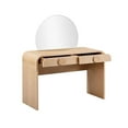thumbnail image 4 of Scranton & Co 2-Drawer Ash Veneer Vanity Desk with Mirror Natural Finish, 4 of 11