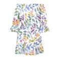 thumbnail image 4 of YEAHITCH Robe de Maternité à Manches Longues à une Épaule Robes pour Femmes à Manches Courtes Robe-Veste à Imprimé Graphique Été Bleu, 4 of 4