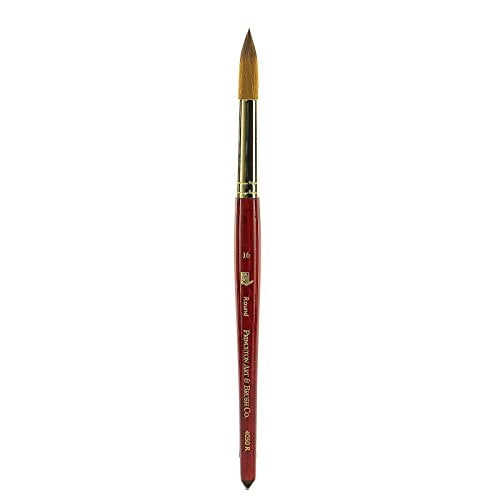 Princeton Series 4050 Synthetic Sable Watercolor Brushes 16 short handle round