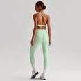 thumbnail image 4 of PISONIC Womens Workout Sets Criss Cross Open Sports Bras and High Waist Leggings Sets Pilates 2 Piece Outfits for Women, 4 of 7