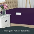 18 Inc Fitted Sheet with Storage Pocket, Queen Purple