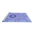 thumbnail image 2 of Ahgly Company Machine Washable Indoor Rectangle Abstract Blue Modern Area Rugs, 6' x 9', 2 of 4