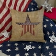 thumbnail image 6 of kareou Set of 4 Independence Day Pillow Covers 18 X 18 Inch Patriotic Throw Pillow Covers Memorial Day Flag Printed Cushion Covers 4th of July Decor Vintage Retro Design, 6 of 6