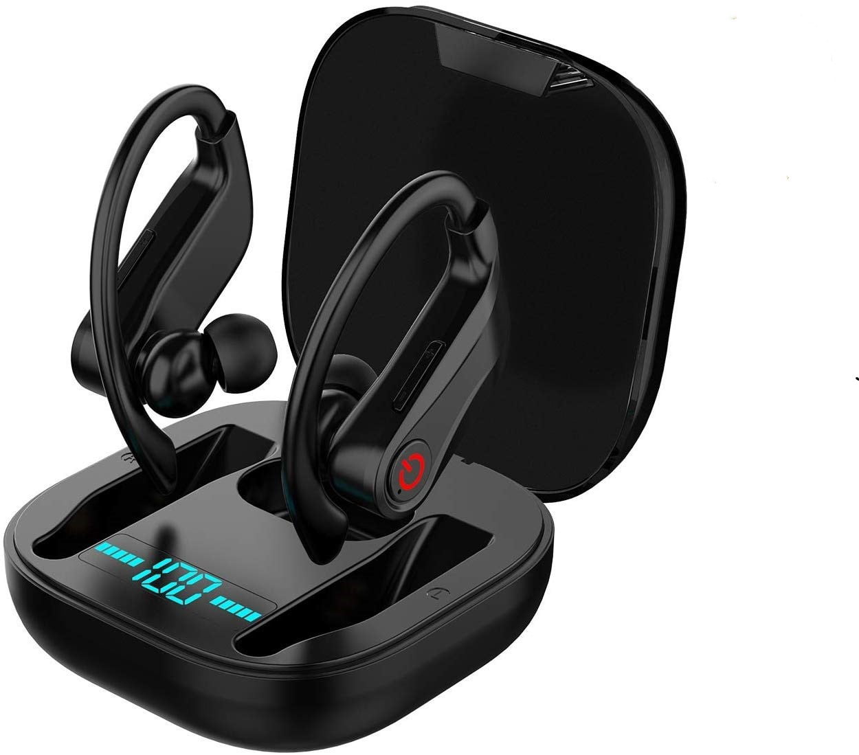 Smart Touch Control 40H Play Time TWS Earphones for Sports/Work Wireless Earbuds Bluetooth Headphones Supports Wireless Charging & Type-C Fast Charge Wireless Headphones with LED Power Display 