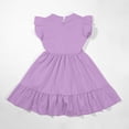 thumbnail image 6 of LUOGENLI Dress for Girls Girls Summer Dresses Smocked Sleeveless with Pockets Girls Easter Dresses Size 6 Black Summer Easter Dresses for Girls 10-12 Purple Size 150, 6 of 8